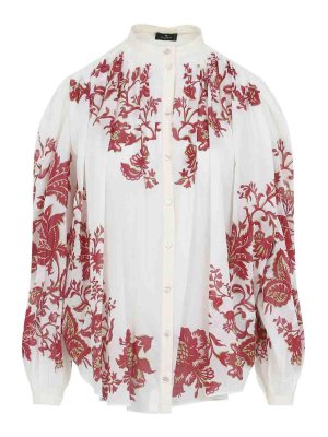 ETRO: shirts - Pleates Band Collar Shirt