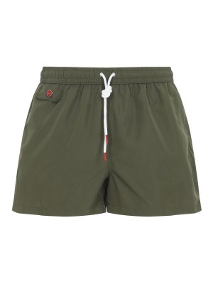 KITON: Shorts de bain - Short De Bain - Vert Foncé