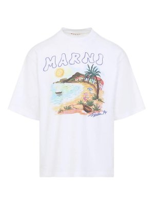 Marni: Tシャツ - Tシャツ - 白