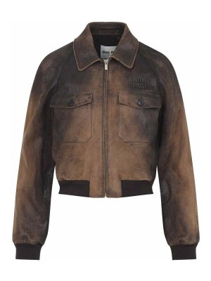 MIU MIU: leather jacket - Lamb Leather Jacket