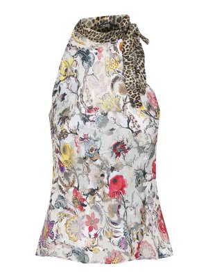 ROBERTO CAVALLI: Top e canotte - Top Fiori Fiorentini