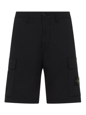STONE ISLAND: pantaloni shorts - Pantaloncini di cotone