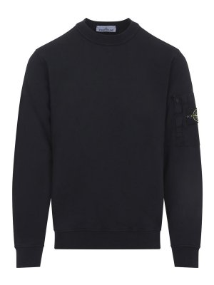 STONE ISLAND: Sweatshirts & Pulls - Sweat-Shirts - Bleu Foncé