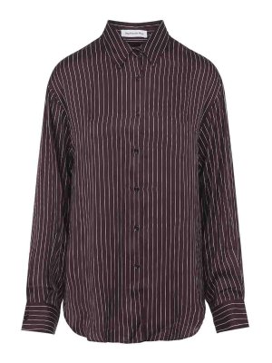 THE FRANKIE SHOP: shirts - Peri Satin Fluid Shirt