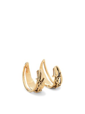 SAINT LAURENT: Earrings - Creole Charm Cassandre Earrings