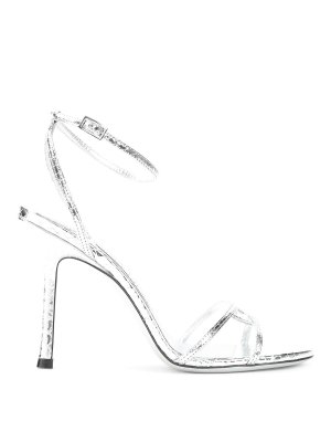 JIMMY CHOO: sandali - Sandali in pelle Leo Candy