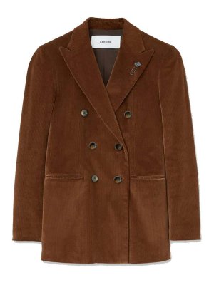 LARDINI: casual jackets - Double-Breasted Corduroy Jacket