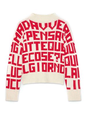 m.s.g.m.: crew necks - Jacquard Sweater