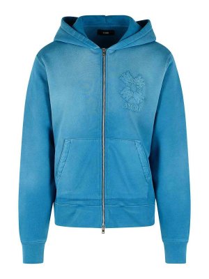 AMIRI: Sweatshirts & Sweaters - Dark Indigo Cotton Hoodie