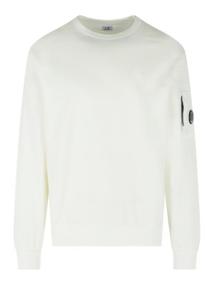 C.P. COMPANY: crew necks - White Cotton Sweater