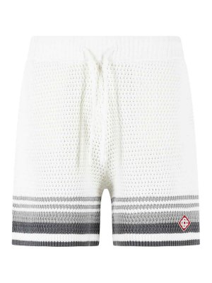 CASABLANCA: Trousers Shorts - White Cotton Bermuda Shorts
