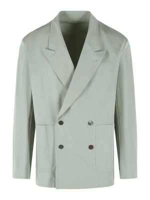 DRIES VAN NOTEN: blazers - Caplans Green Cotton Blazer