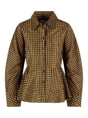 GANNI: camicie - Camicia in poliestere bicolore