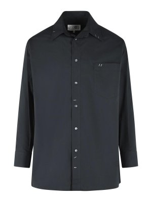 MM6 MAISON MARGIELA: shirts - Black Cotton Shirt