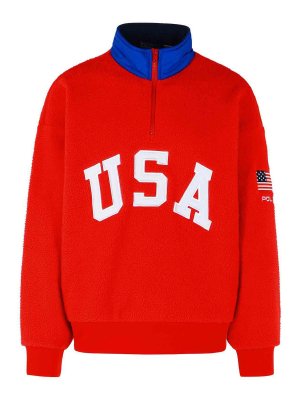 POLO RALPH LAUREN: Sweatshirts & Sweaters - Red Polyester Fleece