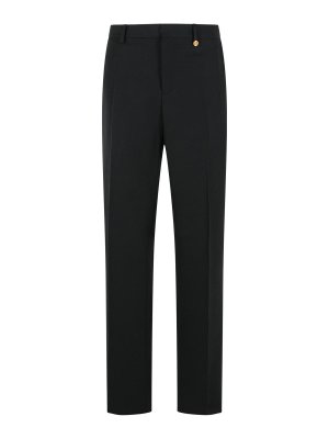 VERSACE: casual trousers - Black Virgin Wool Trousers