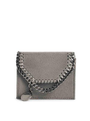 STELLA McCARTNEY: portafogli - Portafoglio Tri Fold Falabella in grigio