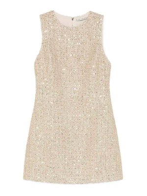 ALICE+OLIVIA: short dresses - Cade Embellished Tweed Mini Dress