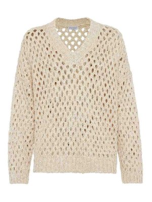 BRUNELLO CUCINELLI: crew necks - Fish Net Sweater
