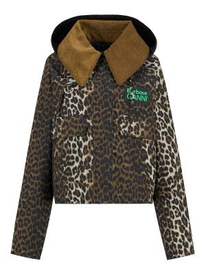 BARBOUR: casual jackets - Ba X Ganni Pri Hood Wax Anorak