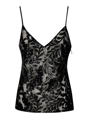 GOLDEN GOOSE: Top e canotte - Top Pin Paillettes in pizzo