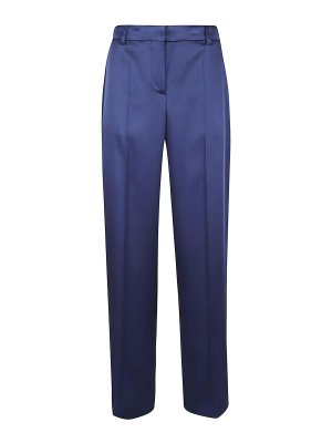 STELLA McCARTNEY: pantaloni casual - Gamba larga dritta in vita abbassata in raso