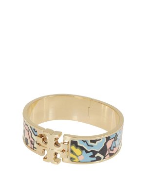 TORY BURCH: Bracciali e Braccialetti - Bracciale largo Kira smaltato