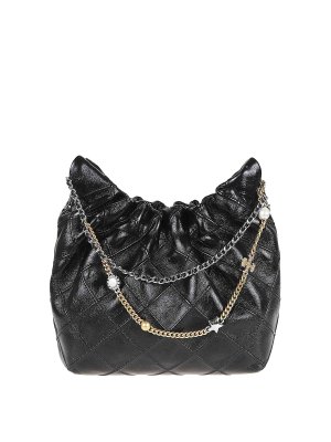 TORY BURCH: shoulder bags - Fleming Distressed Mini Hobo Bag