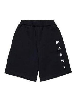 Marni: Trousers Shorts - Bermuda shorts with logo