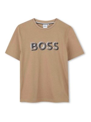 Hugo Boss: T-shirts - T-Shirt - Beige