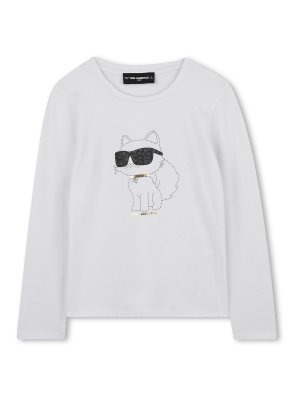 KARL LAGERFELD: T-shirts - T-Shirt - Blanc