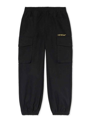 OFF-WHITE: casual trousers - Trousers With Logo