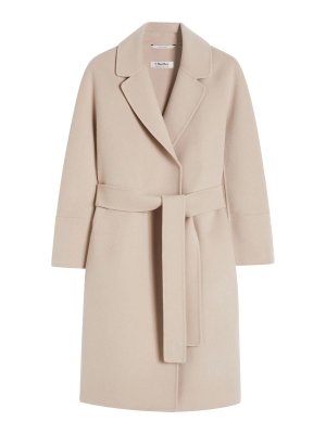 S MAX MARA: knee length coats - S Max Mara Cappotto Arona Pink Powder