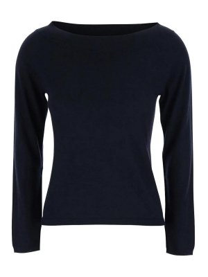 Max Mara: shirts - Blue Quiver Shirt