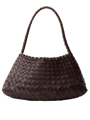 DRAGON DIFFUSION: shoulder bags - Rosanna Mini Scroce Dk Brown Bag