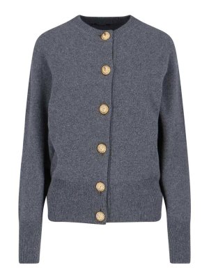 Balmain: Cardigans - Cardigan - Gris