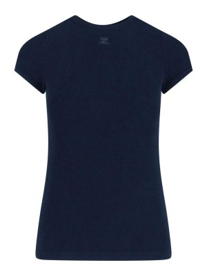 Courreges: T-shirts - T-Shirt - Blau