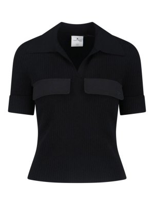 Courreges: Poloshirts - Poloshirt - Schwarz