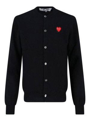 Comme des Garçons Play: Cardigans - Cardigan - Noir