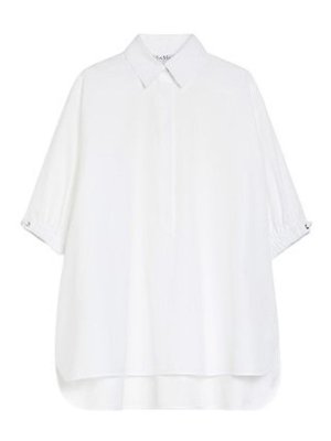 Max Mara: shirts - Loose Cotton Shirt Teano