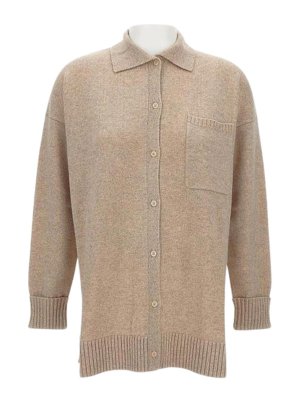 Max Mara: shirts - Wool And Cashmere Shirt Jacket