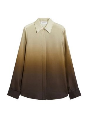 SPORTMAX: shirts - Ago Dgrad Silk Shirt By