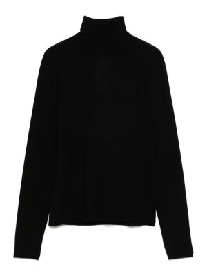 Max Mara: Suéteres con cuello pico - Suéter Cuello Redondo - Negro