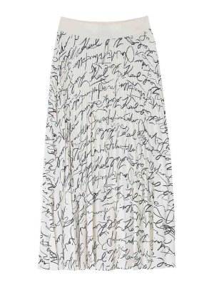 KARL LAGERFELD: ニーレングススカート＆ミディ丈 - 膝丈/ミディスカート - 白