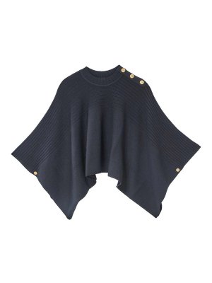 KARL LAGERFELD: Capes &  Ponchos - Rib Knit Poncho