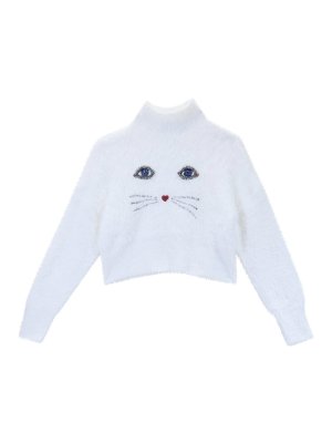 KARL LAGERFELD: crew necks - Choupette Fluffy Knit
