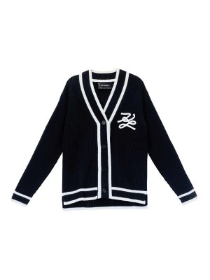 KARL LAGERFELD: cardigans - Soutache Autograph Cardigan