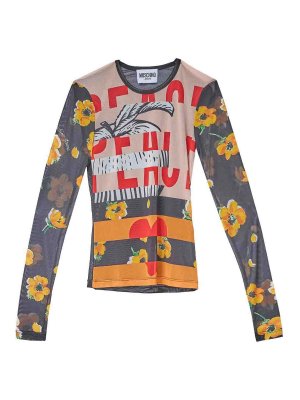 MOSCHINO: t-shirts - Tulle t-shirt