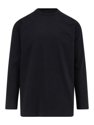 Y-3: T-shirts - T-Shirt - Schwarz