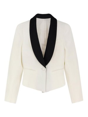ALEXANDER MCQUEEN: giacche blazer - Blazer In Lana Con Revers In Satin